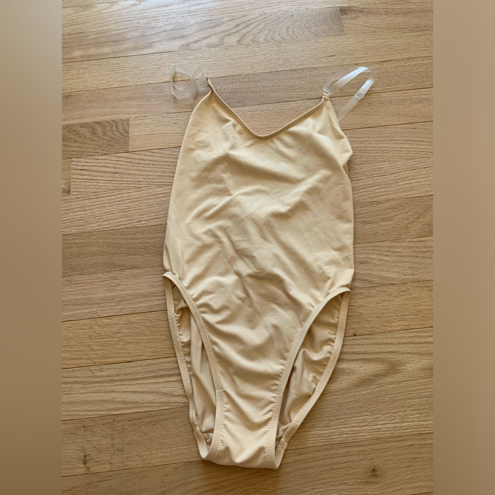 Capezio Nude Leotard with Invisible Straps Size Small
